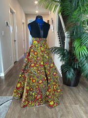 Red and Gold African Skirt/African Clothing For Women/Ankara Skirt.QT14