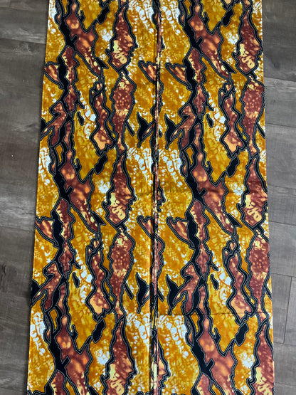 African fabric/Ankara fabric/ Danshiki/African print/African Print/KM57/Brown African Fabrics