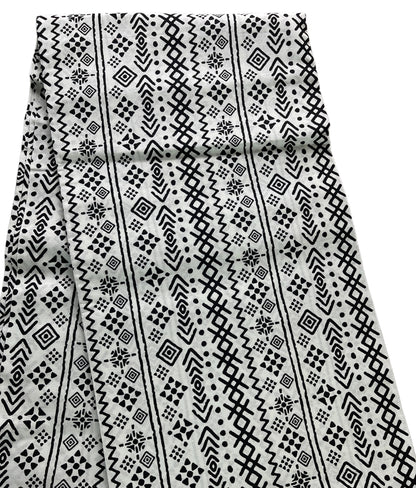 White and Black African fabric/Ankara fabric/African Wax Print/KM104