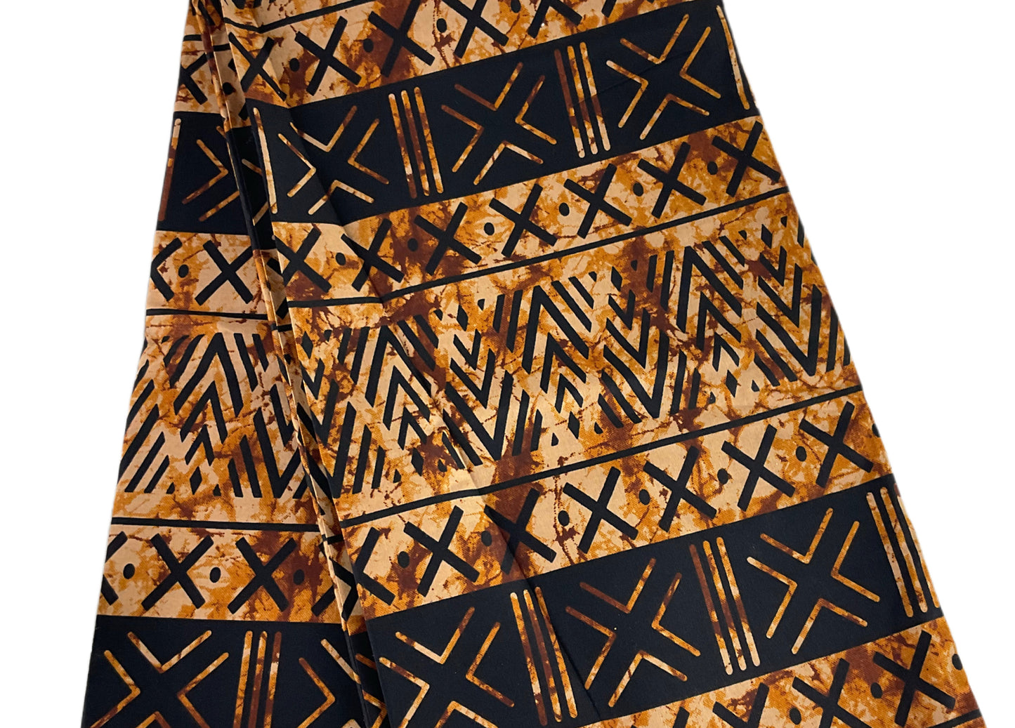 African Print Fabric/Ankara-Brown Black 6 Yards/Tribal Print Per Yard/AK09/