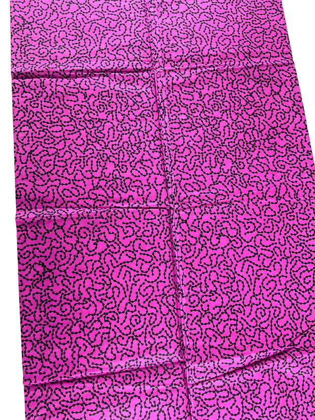 African fabric/Ankara-Pink Black Color/By The Yard/KM104V/Cotton Fabric
