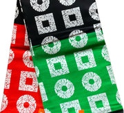 African fabric/Ankara fabric/ Danshiki/Danshiki fabric/African print/Ankara fabric for dress/ African textile for crafts/African Print/KM57/Black Orange Green African Fabrics
