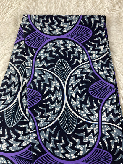 African fabric/Ankara-Purple and Black fabric/ Danshiki/Danshiki fabric/African print/Ankara fabric for dress/ African textile for crafts/African print for sewing/hk21