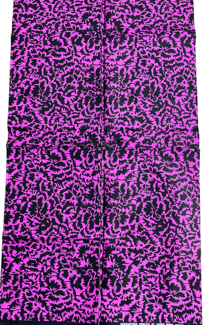 African fabric/Ankara fabric/African print/African Clothings/AK04/African fabric by the yard/Pink and Black