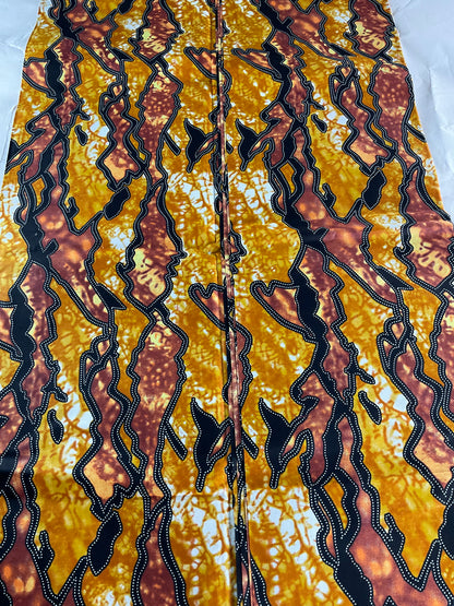 African fabric/Ankara fabric/ Danshiki/African print/African Print/KM57/Brown African Fabrics
