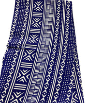 Blue and White African Fabric/African prints/ Ankara fabric/ Wax print/ African fabric for decor/ African fabric for crafts/African headwrap/MK604