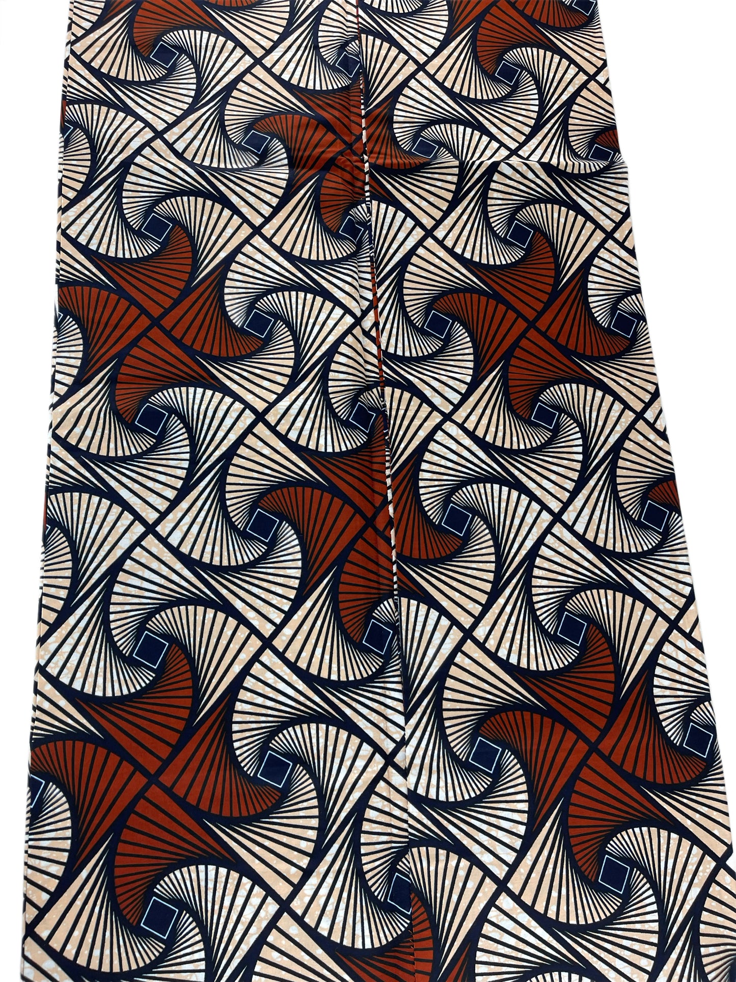 African fabric/Ankara fabric/Ankara fabric/KM109/African Print/African Wax/Brown and White Ankara