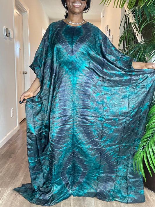 African Silk Kaftan /Plus Size Dress/Resort Dress/African Clothing/