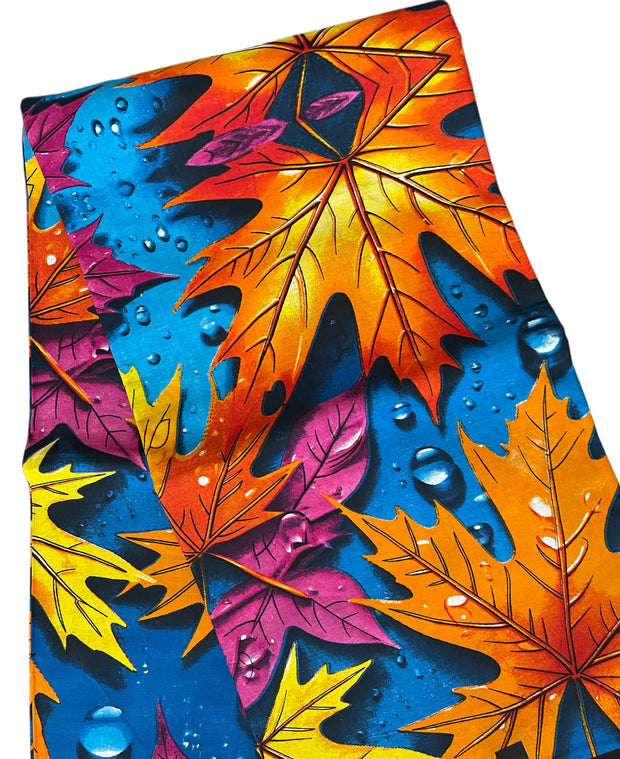 African Fabric/Ankara-Blue Oink Yellow Color/African Wax Print/100% Cotton /KM57/