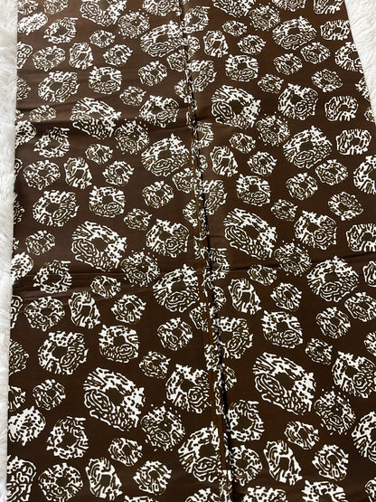 African fabric/Ankara fabric/Wax Print/Mud cloth Fabric/African Print/Kente/Brown and Cream Ankara Fabric.
