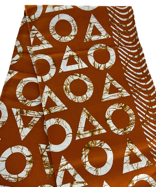 African fabric/Ankara-Mustard and Cream Color/Danshiki/African print/African Print/KM57/