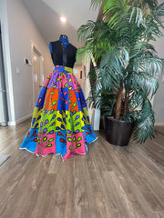 African Skirt/Ankara Skirt/African Clothing For Women/Plus Size Skirt