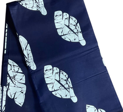 African fabric/Ankara fabric/ Danshiki/African print// African clothing/African Print/KM57B/Navyblue and White