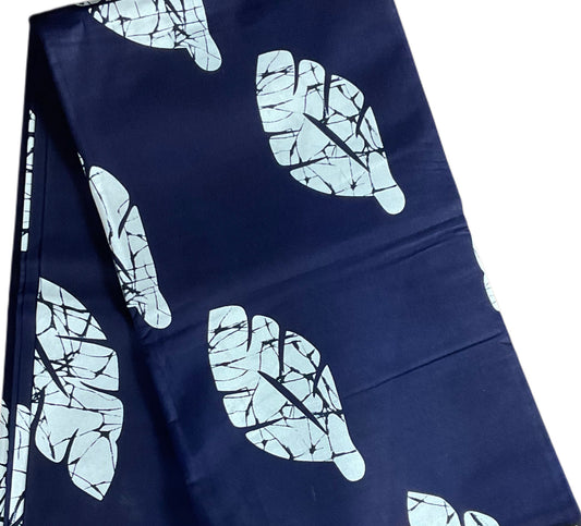 African fabric/Ankara fabric/ Danshiki/African print// African clothing/African Print/KM57B/Navyblue and White