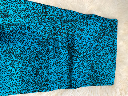 African fabric/Ankara fabric/ Danshiki/Danshiki fabric/African print/Ankara fabric for dress/ African textile for crafts/African print for sewing/KM127/Blue and black african fabric