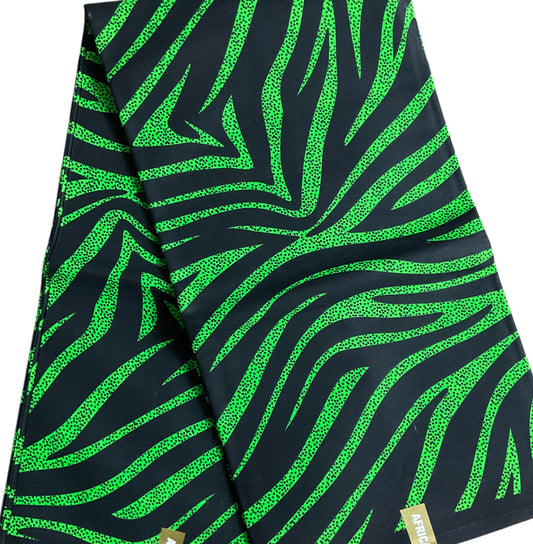 African Fabric/Ankara fabric/Danshiki/African print/African Clothing/Green and Black African Fabric/AK03