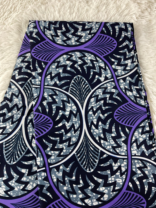 African fabric/Ankara-Purple and Black fabric/ Danshiki/Danshiki fabric/African print/Ankara fabric for dress/ African textile for crafts/African print for sewing/hk21