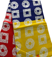 Red Blue and Yellow African fabric/Ankara fabric/African Wax Print/KM10/