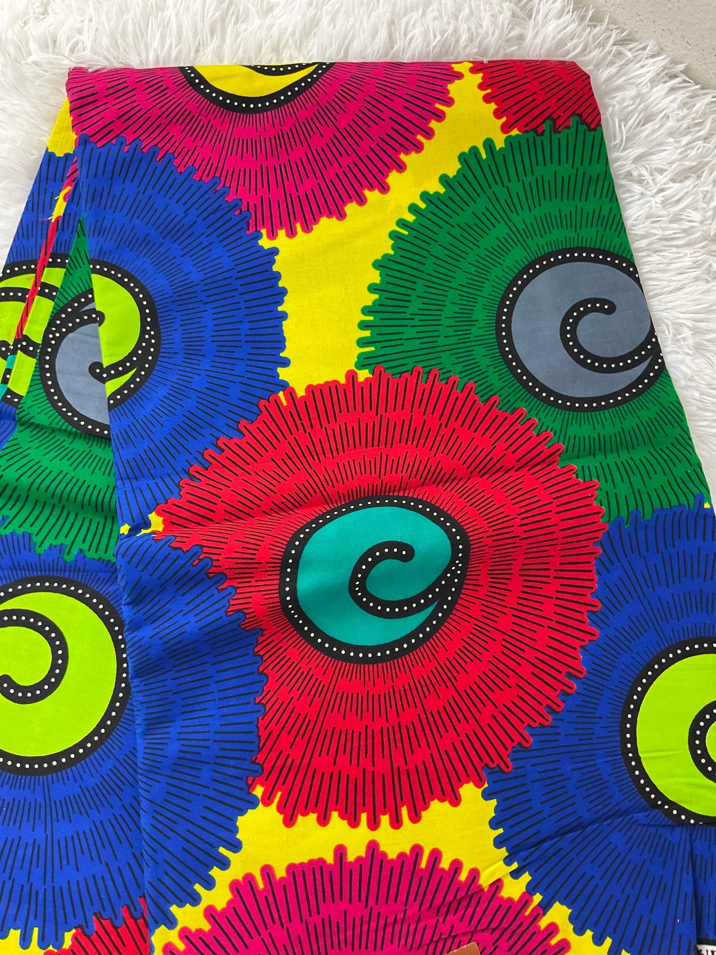 African fabric/Ankara fabric/Ankara fabric/KM109/African Print/African Wax/Blue and White Ankara