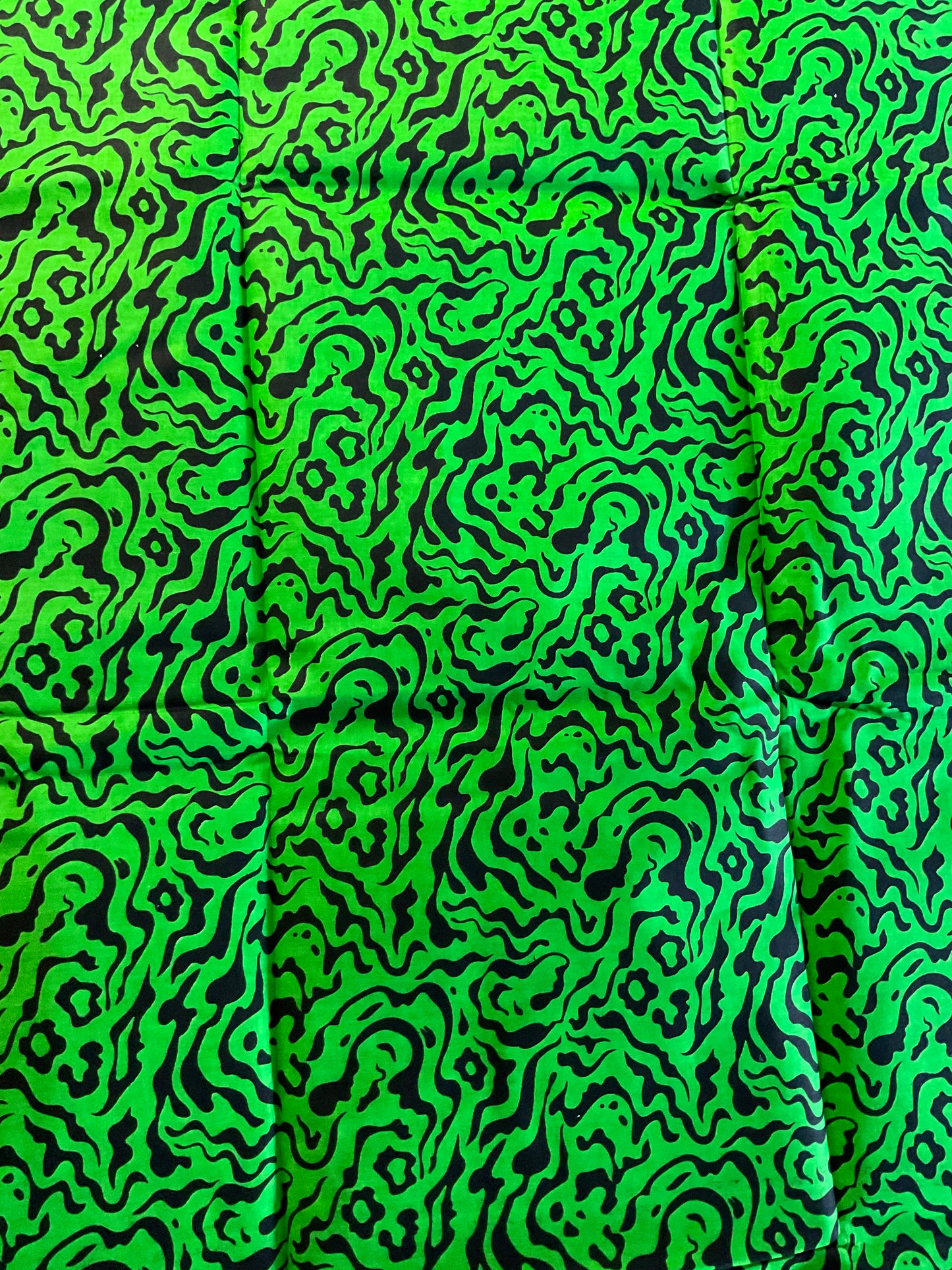 Ankara fabric/African fabric/Ankara fabric/Danshiki fabric/African print/Ankara fabric for dress/ African textile for crafts/Green and Black Ankara/KM72