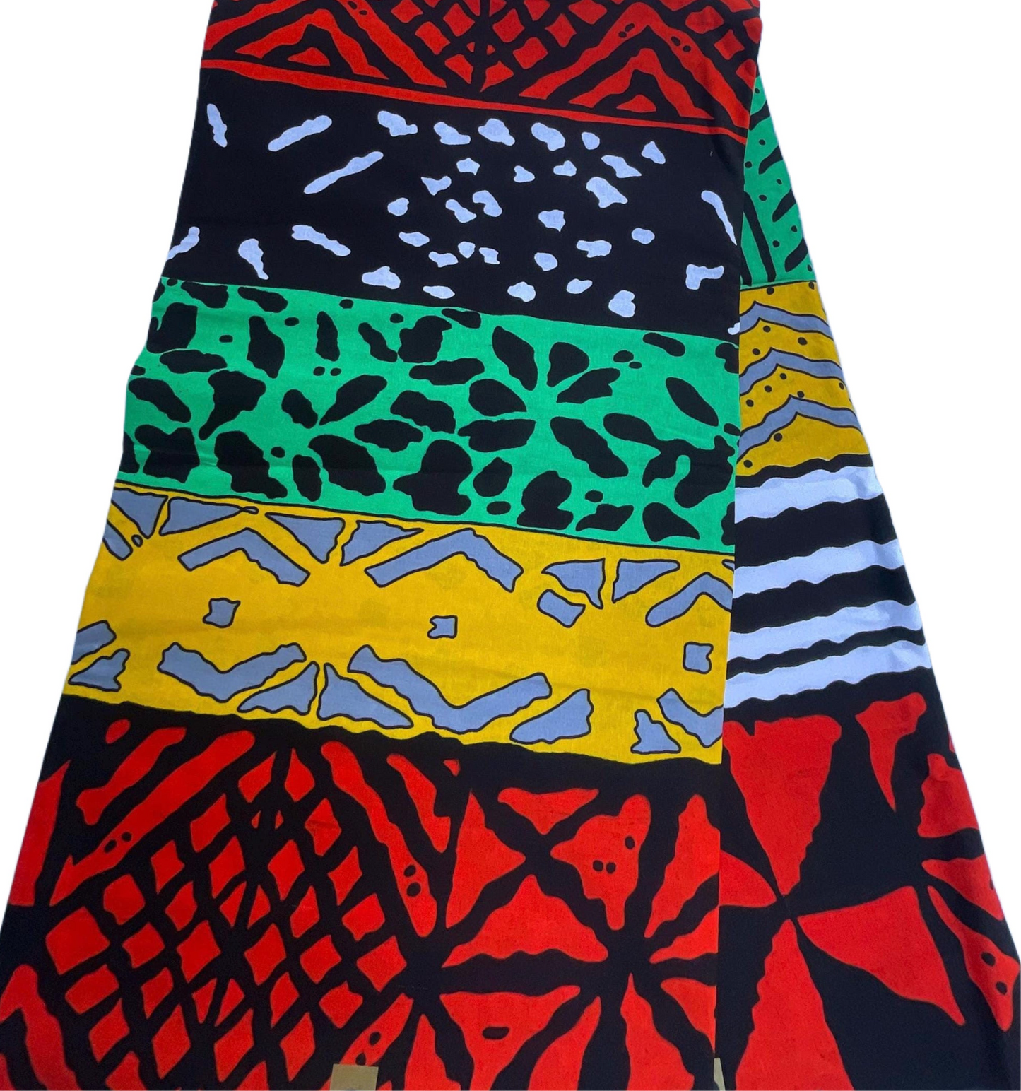 African fabric/Ankara fabric/Wax Print/Mud cloth Fabric/African Print/Kente/Red and Gold Ankara.