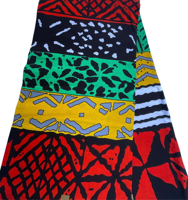African fabric/Ankara fabric/Wax Print/Mud cloth Fabric/African Print/Kente/Red and Gold Ankara.