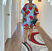 African dress/Ankara dress/Red and Clear Ankara Dress/Wedding Guest African dress/Plus size African dress/African formal dress/African dress sh