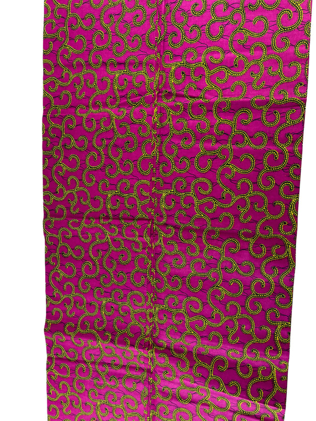 African Fabric/Ankara Pink and Gold Color/African Wax Print