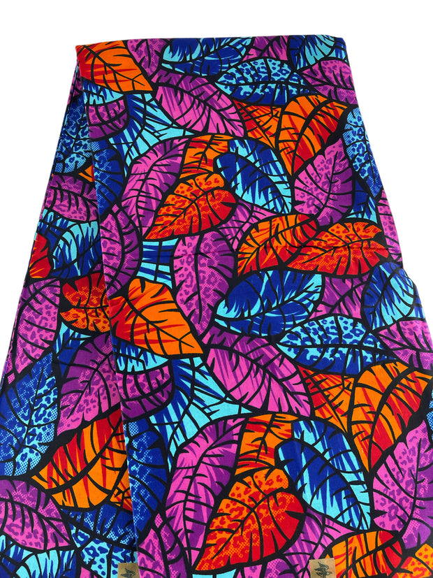 African fabric/Ankara fabric/ Danshiki/Danshiki fabric/African print/Pink and Blue Fabric/KM200