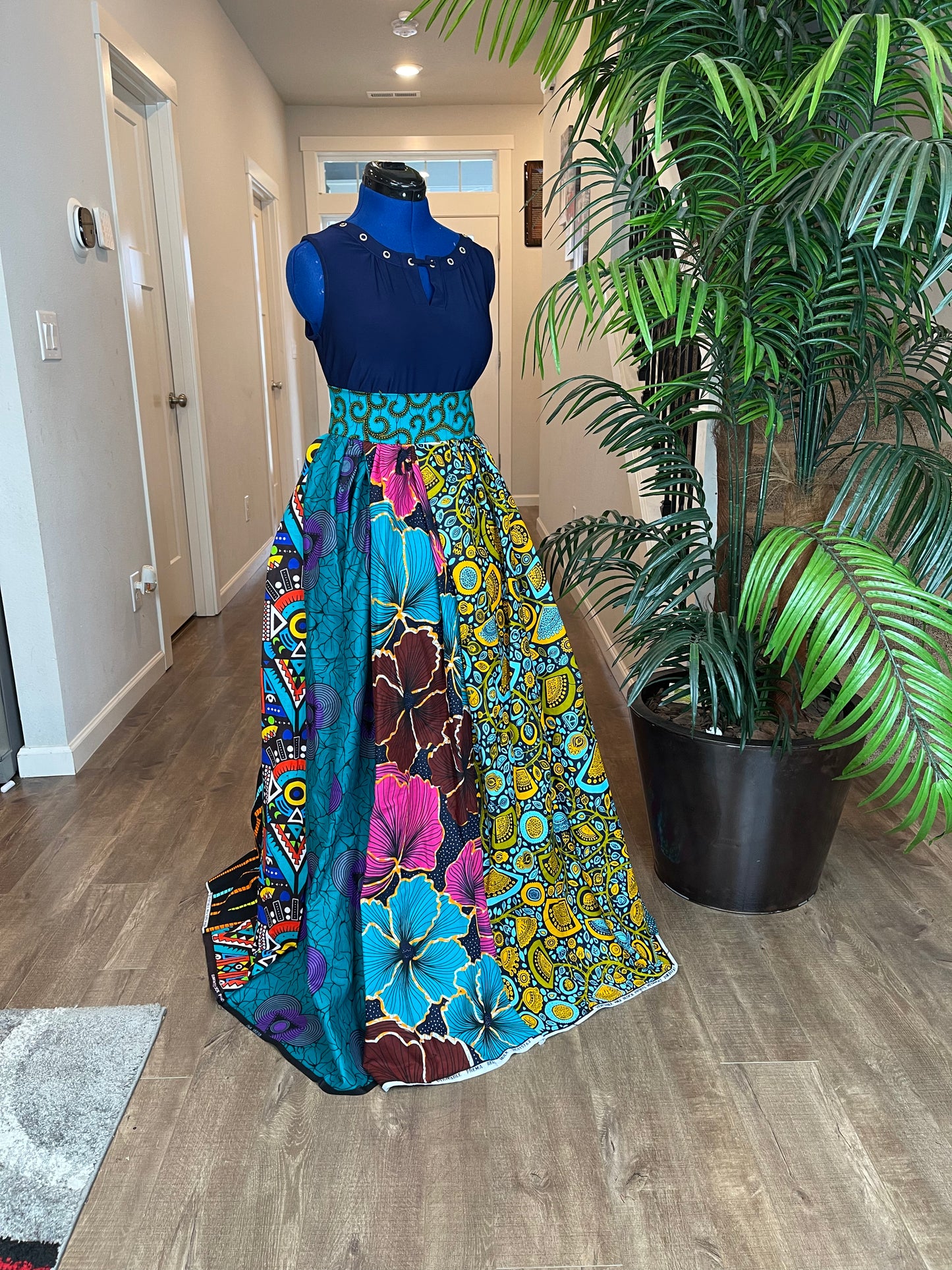 African clothing maxi skirt/ African women clothing/Ankara Skirt/VA81