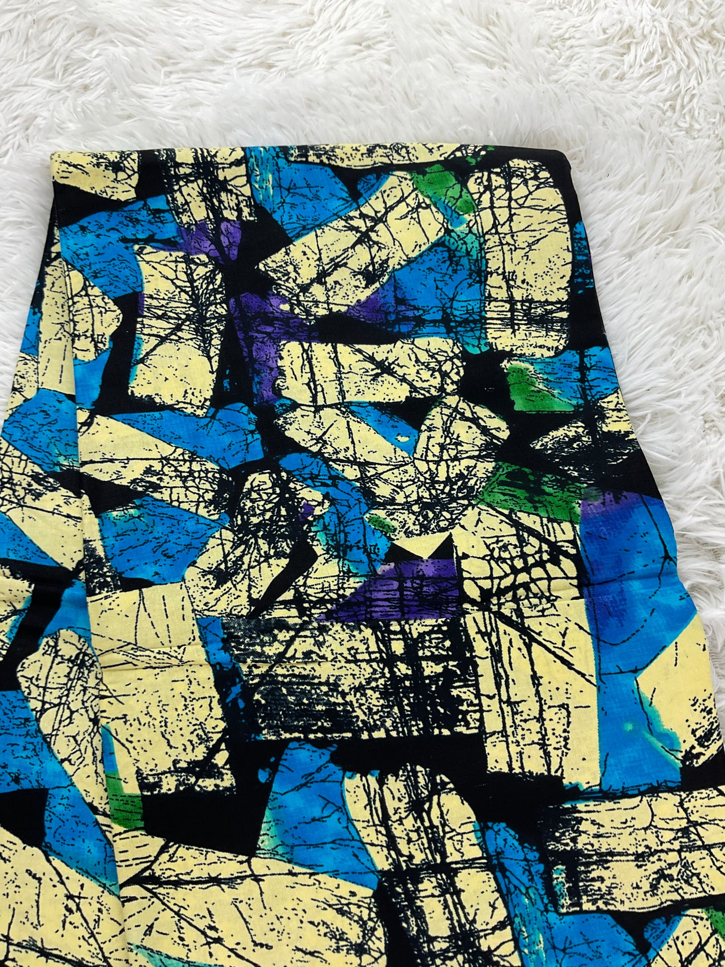 African fabric/Ankara fabric/ Danshiki/Danshiki fabric/African print/Ankara fabric for dress/ African textile for crafts/African print for sewing/KM10/Blue African Fabric