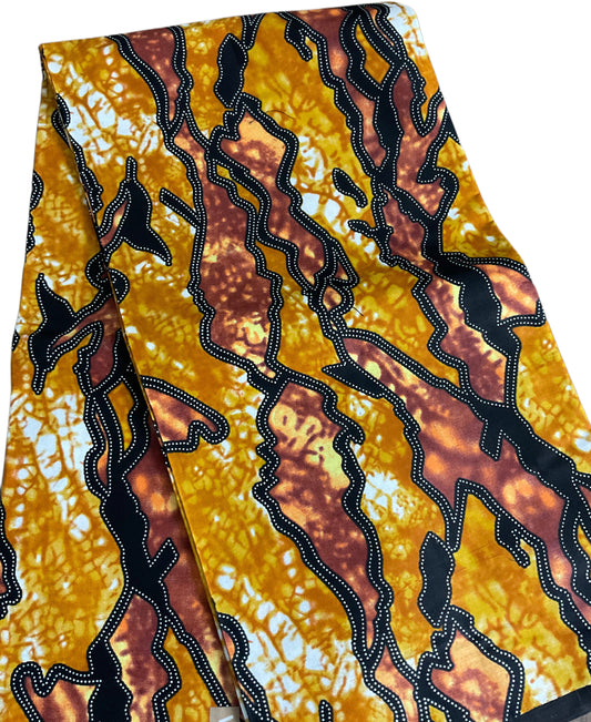 African fabric/Ankara fabric/ Danshiki/African print/African Print/KM57/Brown African Fabrics