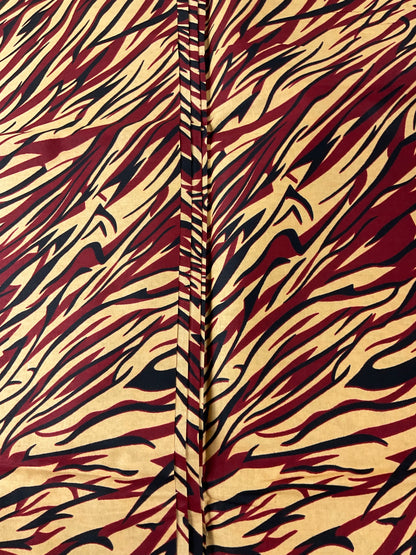 Ankara fabric/African fabric/Ankara fabric/Danshiki fabric/African print/Ankara fabric for dress/ African textile for crafts/Wine and Cream African Fabric/KQ02