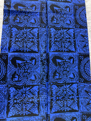 African Fabric/African Print Fabric/Ankara-Blue and Black Design /African Wax Fabric/Fabric/FD5