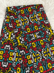 African wax/Ankara fabric/fabric/ Danshiki/Danshiki fabric/African print/Ankara fabric for dress/ African textile for crafts/African print for sewing/KM8A/Red and black african fabric