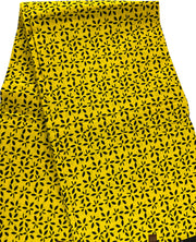 African fabric/Ankara fabric/ Danshiki/African print// African clothing/African Print/KM57B/Yellow and Black