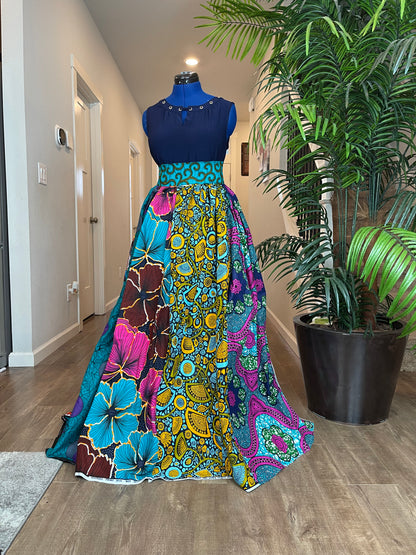 African clothing maxi skirt/ African women clothing/Ankara Skirt/VA81