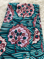 Jade and Pink African Fabric/African prints/ Ankara fabric/ African fabric by the yard/ Wax prints/ African fabric for apparel/MK433d/Prin