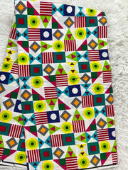 African fabric/Ankara fabric/ Danshiki/Danshiki fabric/African print/Ankara fabric for dress/ African textile for crafts/African print for sewing/KM10/Blue and Yellow African Fabric