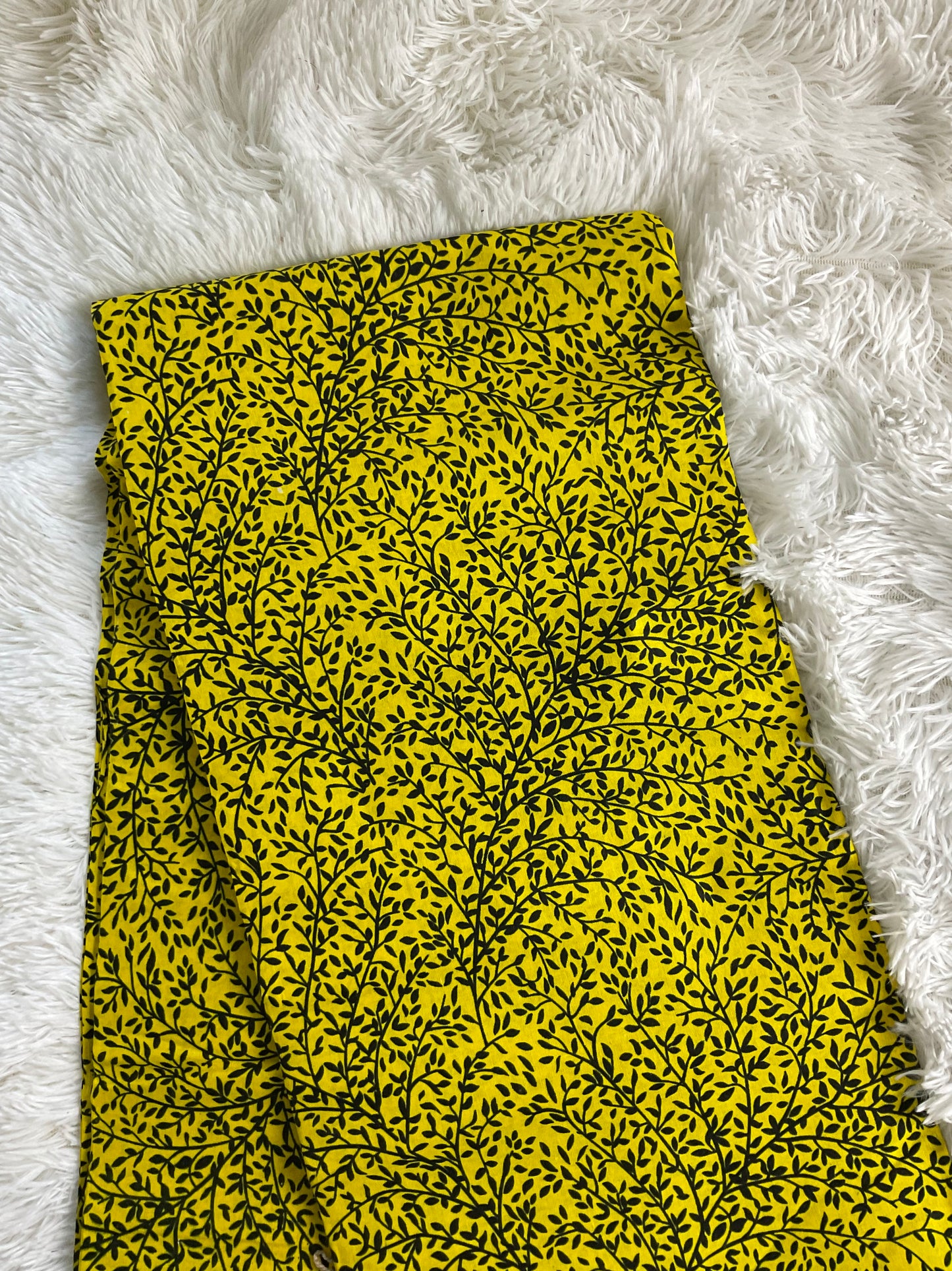 Yellow and Black African fabric Ankara fabric/African wax print/Yellow and Black Fabric/African fabric by the yard/African fabric store/MK126