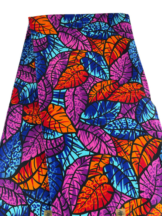 Pink and Blue African Fabric/Ankara Fabric/African Wax Print/KM57