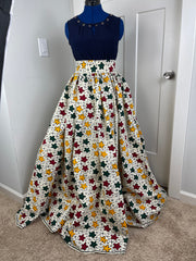 African Skirt/Ankara Skirt/Plus ISize Skirt/Maxi Skirt/Star Skirt