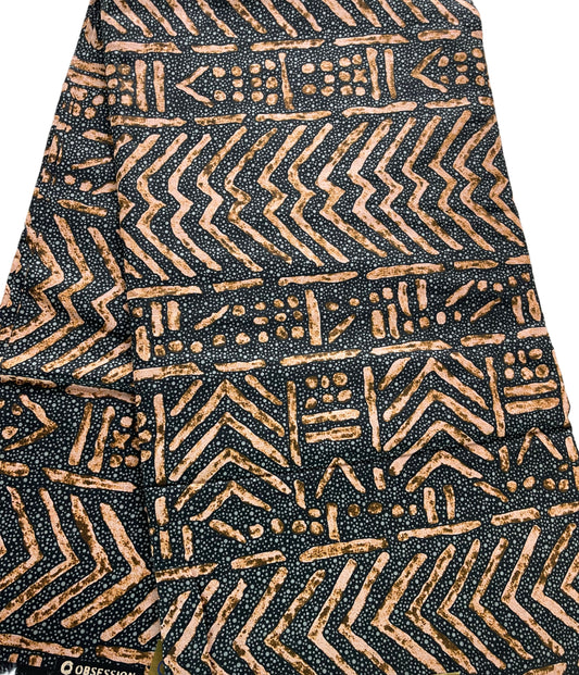 African Fabric/Ankara By The Yard/Tribal Print/KM10