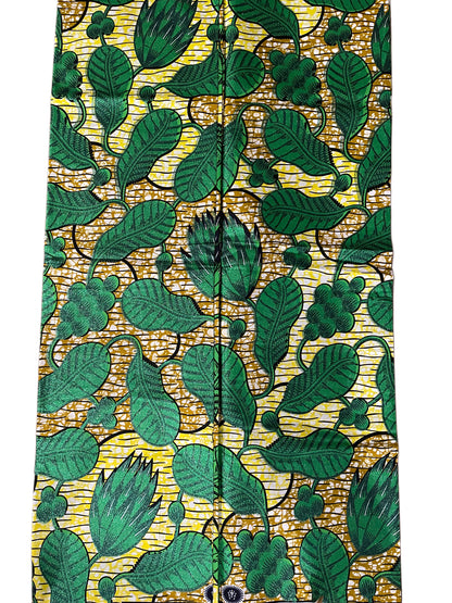 African fabric/Ankara-Green and Gold Color/African Clothing/AK01B
