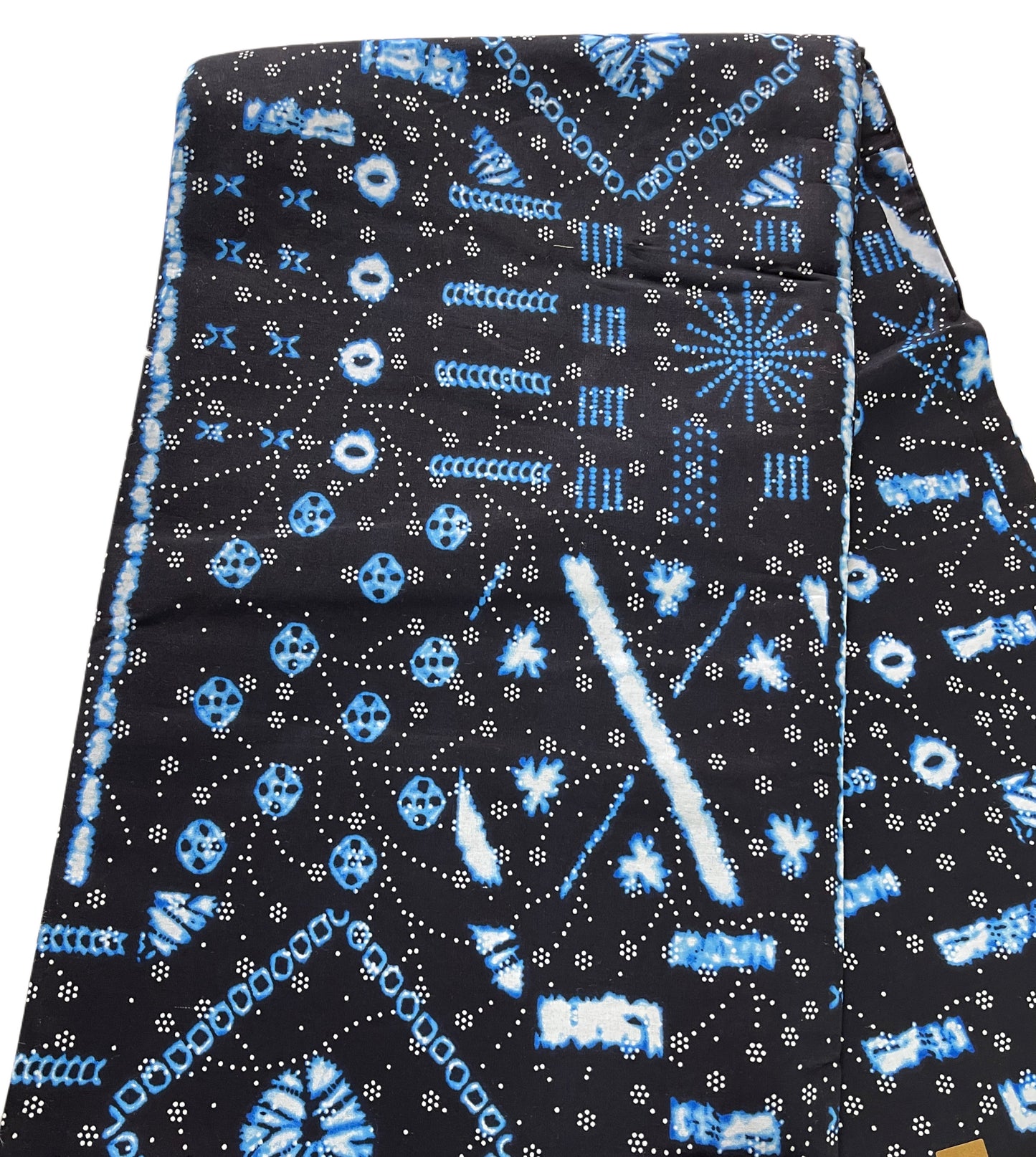African fabric/Ankara- Nabyblue and White Color/African Print/KM57B/100% Cotton Fabric
