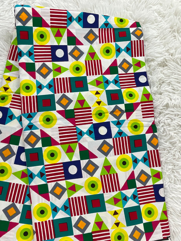 African fabric/Ankara fabric/ Danshiki/Danshiki fabric/African print/Ankara fabric for dress/ African textile for crafts/African print for sewing/KM10/Blue and Yellow African Fabric