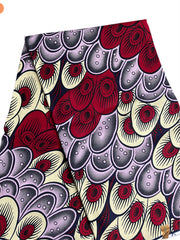 Wine and Cream African Fabric/African prints/ Ankara fabric/By the yard/African fabric 6 yards/FG93/