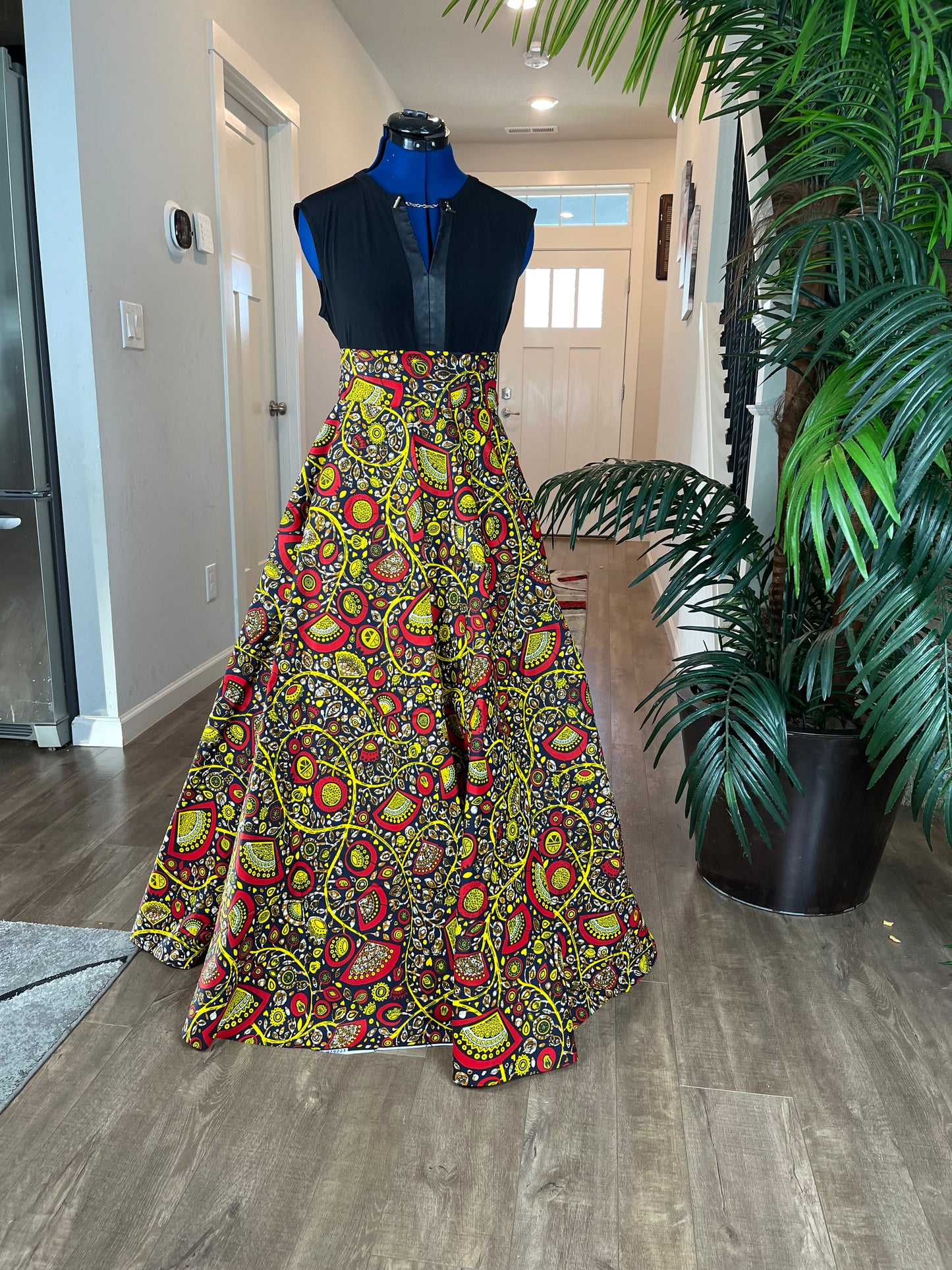 Red and Gold African Skirt/African Clothing For Women/Ankara Skirt.QT14