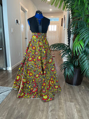 Red and Gold African Skirt/African Clothing For Women/Ankara Skirt.QT14