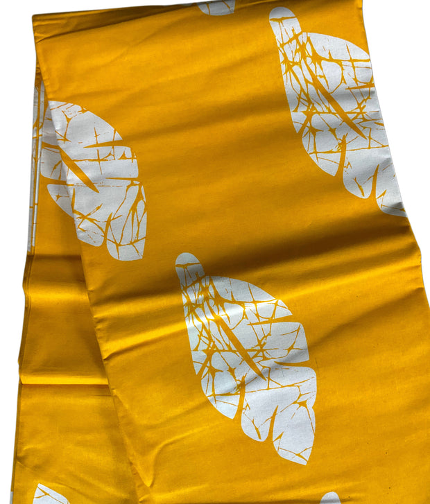 African fabric/Ankara fabric/ Danshiki/African print// African clothing/African Print/KM57B/Yellow and White